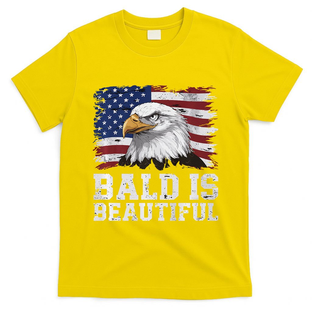Bald Is Beautiful 4th Of July Independence Day Bald Eagle Premium T-Shirt