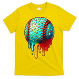 Baseball Ice Cream Dripping Baseball Home Plate Drip T-Shirt