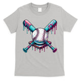 Baseball Ice Cream Drip Baseball T-Shirt