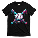 Baseball Ice Cream Drip Baseball T-Shirt