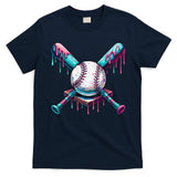 Baseball Ice Cream Drip Baseball T-Shirt