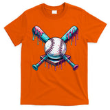 Baseball Ice Cream Drip Baseball T-Shirt