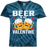 Beer Is My Valentine Glasses Of Beer Happy Valentines Day Kids Tie-Dye T-Shirt