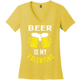 Beer Is My Valentine Women's V-Neck T-Shirt