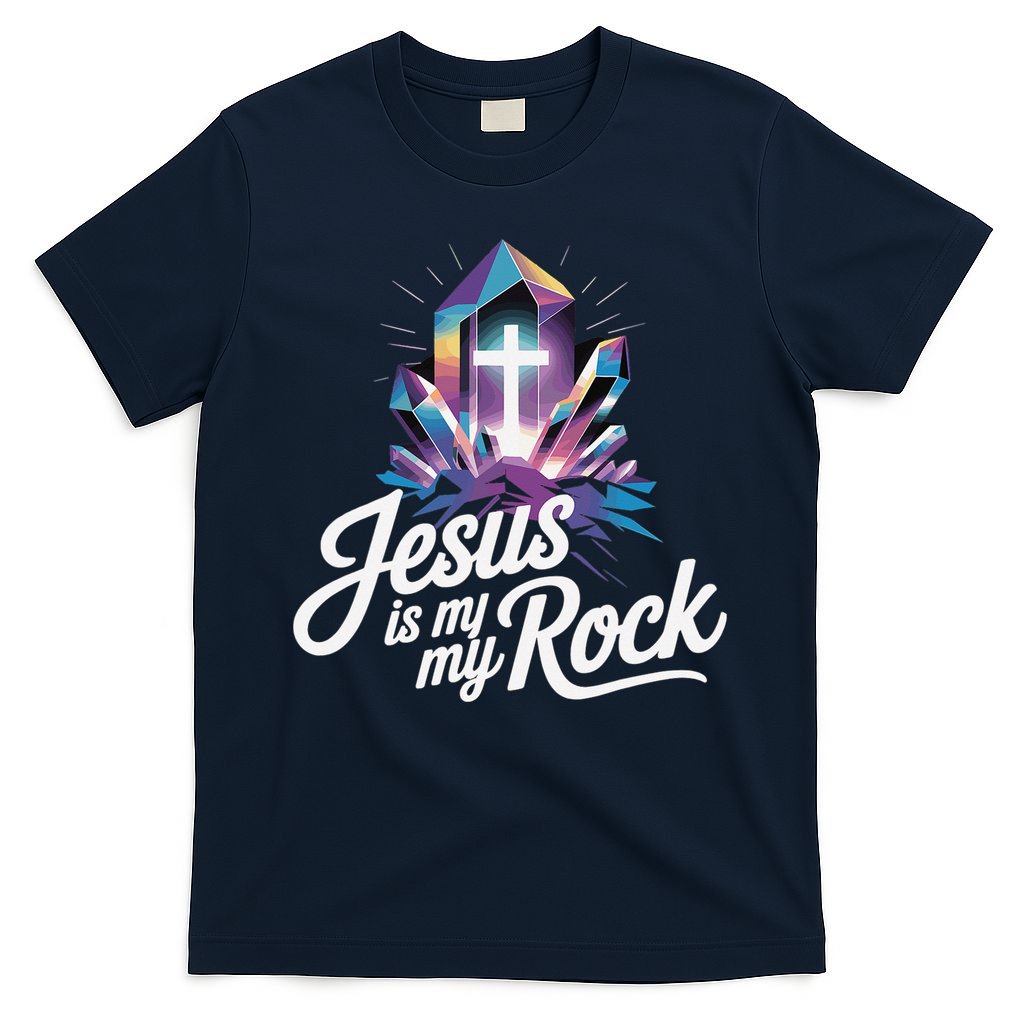 Biblical Jesus Is My Rock Christian T-Shirt