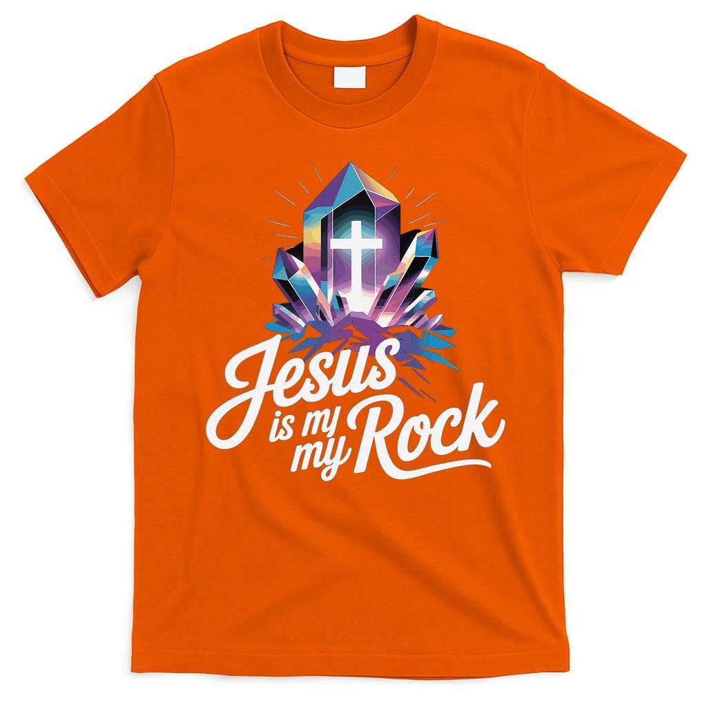 Biblical Jesus Is My Rock Christian T-Shirt