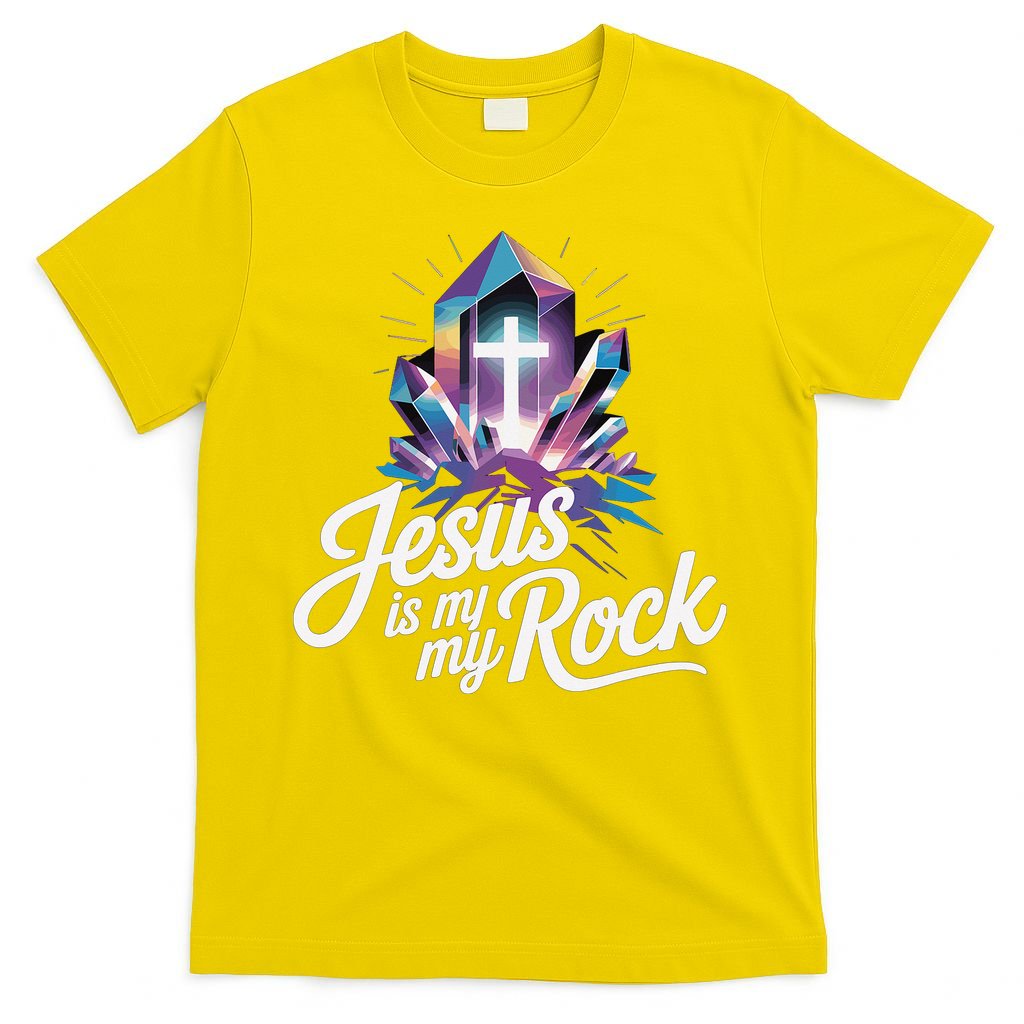 Biblical Jesus Is My Rock Christian T-Shirt