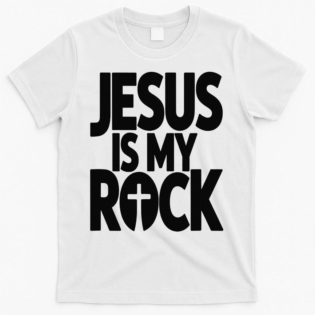 Biblical Jesus Is My Rock Christian T-Shirt