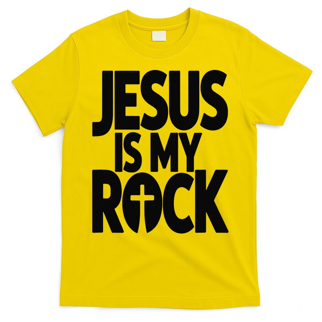 Biblical Jesus Is My Rock Christian T-Shirt