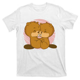 Beavers Kissing Cute Gift T-Shirt