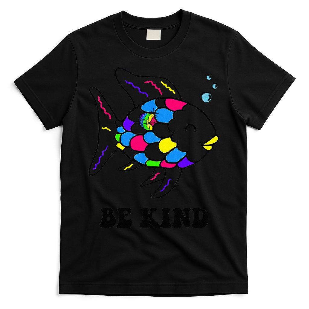 Be Kind Rainbow Fish Teacher Life Teaching Back To School T-Shirt