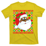 Black Santa Claus Ugly Christmas Sweater T-Shirt