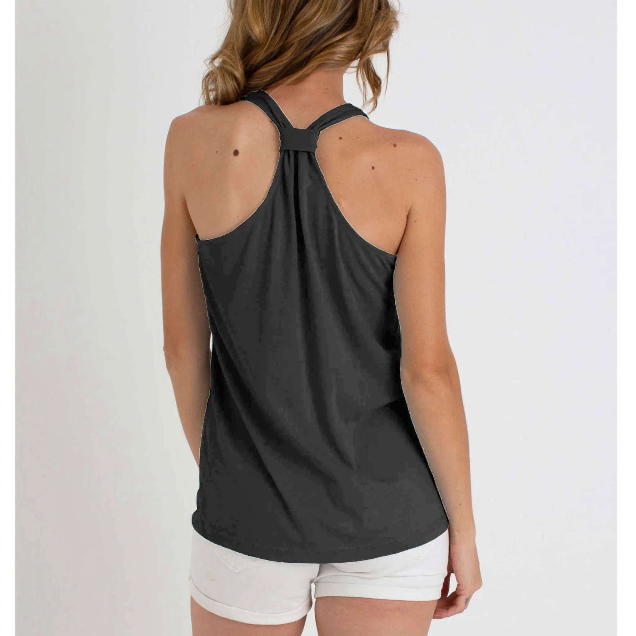 I Tackled 100 Days Of School Football Women's Knotted Racerback Tank