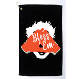 Bless 'Em Browns Football Saying Platinum Collection Golf Towel