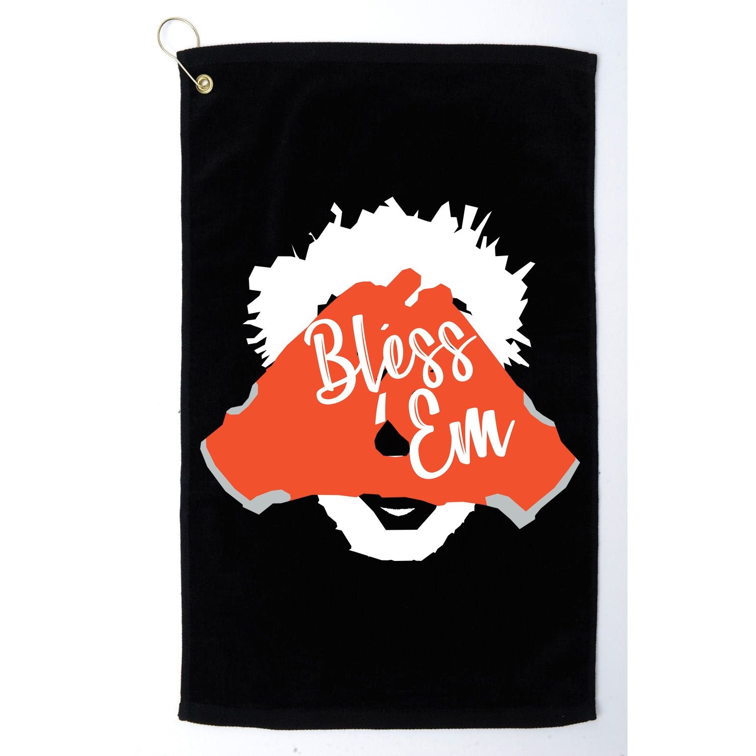 Bless 'Em Browns Football Saying Platinum Collection Golf Towel