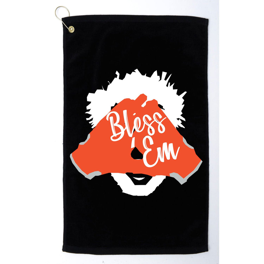 Bless 'Em Browns Football Saying Platinum Collection Golf Towel