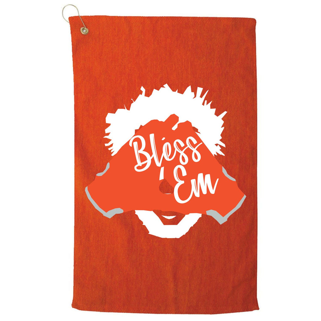 Bless 'Em Browns Football Saying Platinum Collection Golf Towel