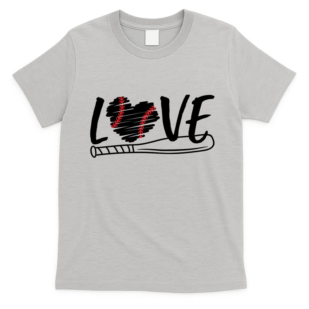 Baseball Love Heart Summer Sport T-Shirt