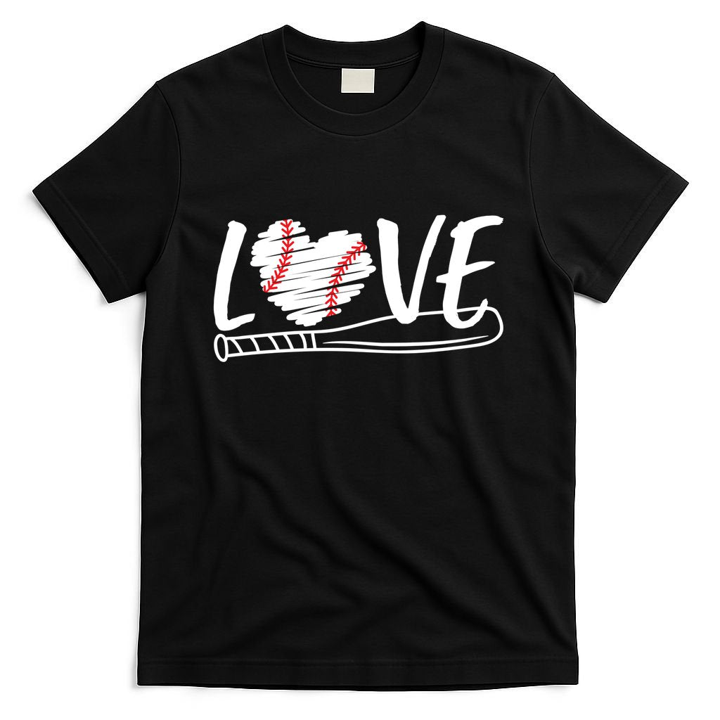 Baseball Love Heart Summer Sport T-Shirt