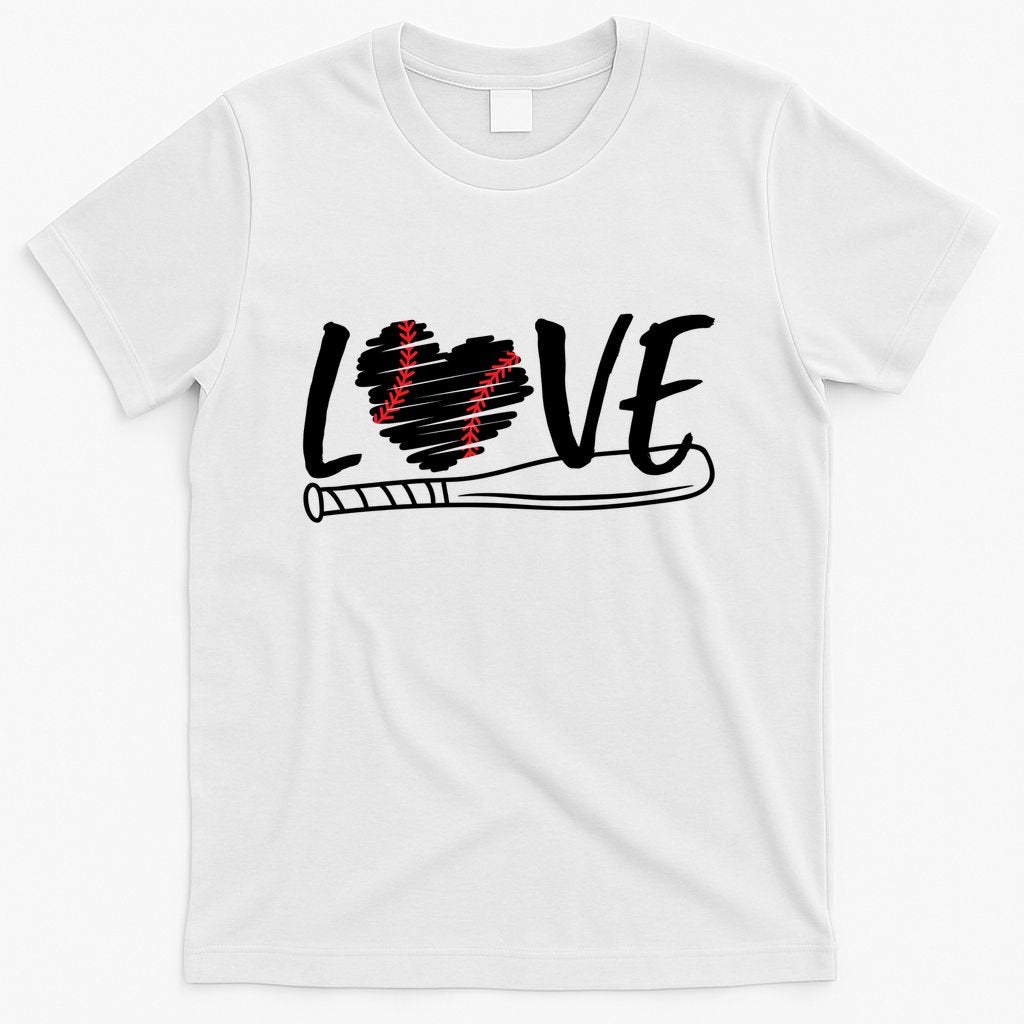 Baseball Love Heart Summer Sport T-Shirt
