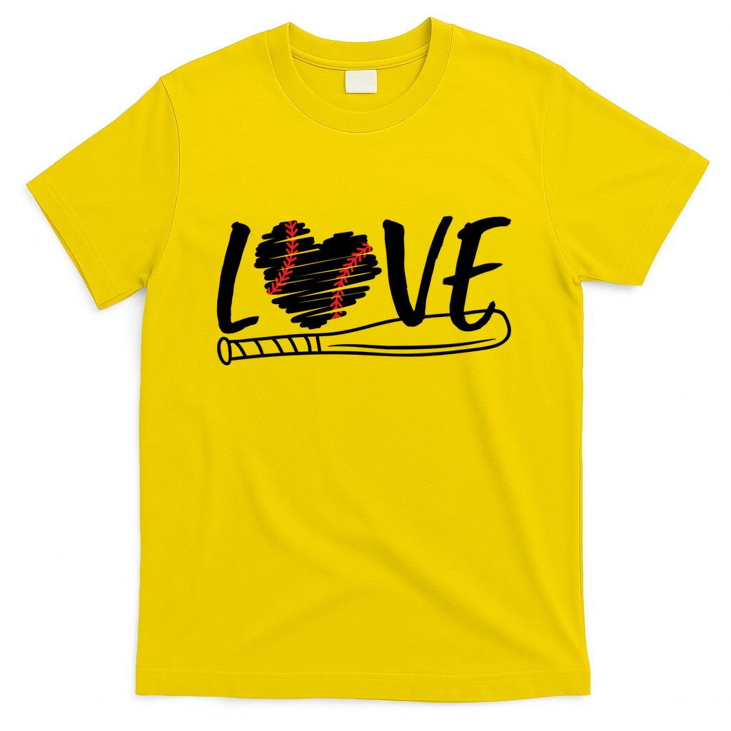 Baseball Love Heart Summer Sport T-Shirt
