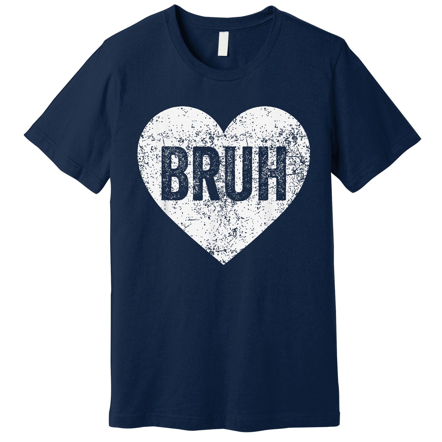 Bruh Love Heart Funny Valentines Day Premium T-Shirt