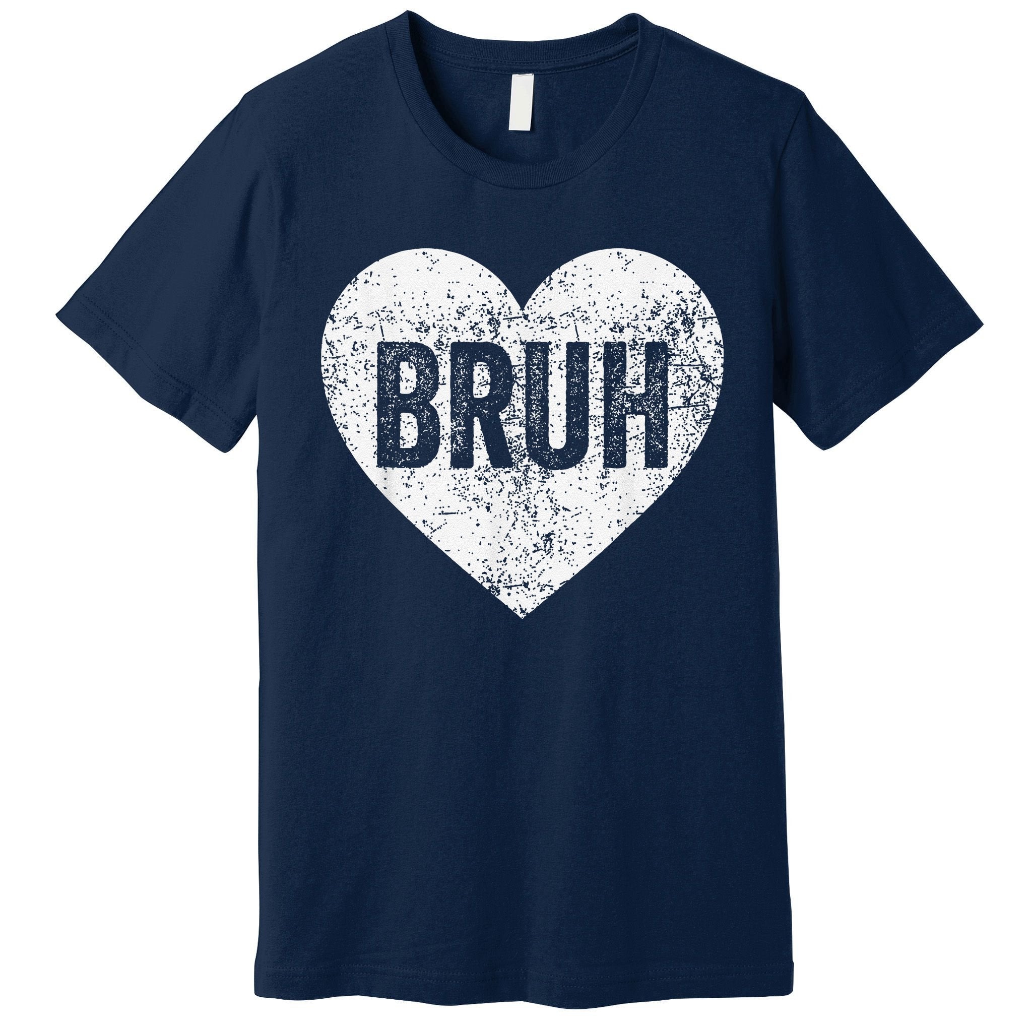 Bruh Love Heart Funny Valentines Day Premium T-Shirt