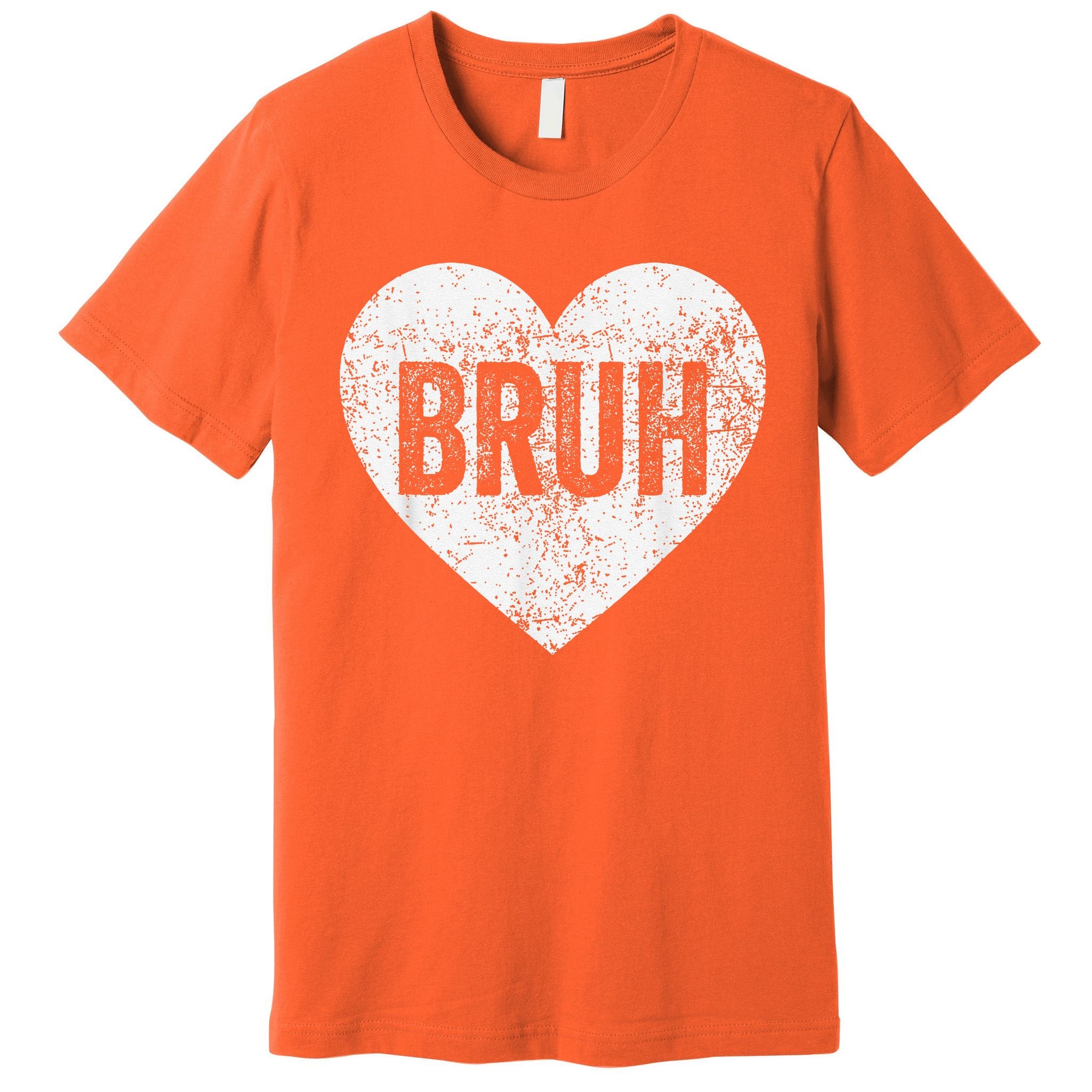 Bruh Love Heart Funny Valentines Day Premium T-Shirt