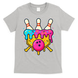 Bowling Lane Ice Cream Drip Home Plate T-Shirt