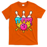 Bowling Lane Ice Cream Drip Home Plate T-Shirt
