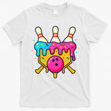 Bowling Lane Ice Cream Drip Home Plate T-Shirt