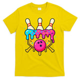 Bowling Lane Ice Cream Drip Home Plate T-Shirt