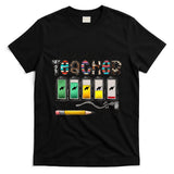 Battery Life Of A Teacher Monday To Friday Funny Teacher Life Back To School T-Shirt
