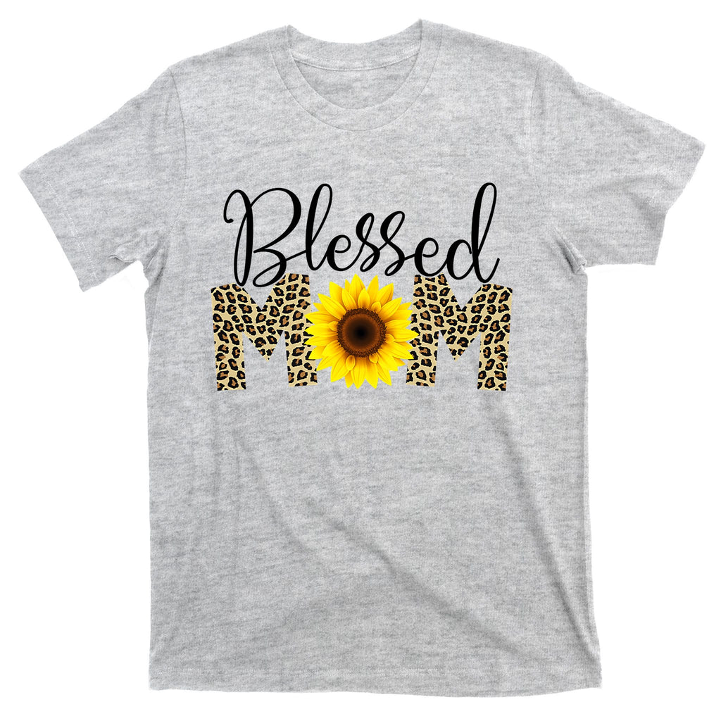 Blessed Mom Cheetah Sunflower T-Shirt