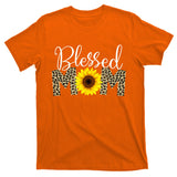 Blessed Mom Cheetah Sunflower T-Shirt