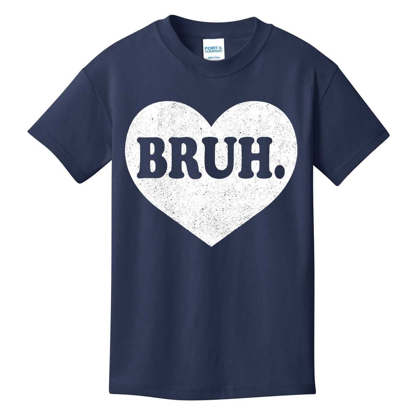 Bruh Meme Funny Saying Funny Retro Valentine Kids T-Shirt