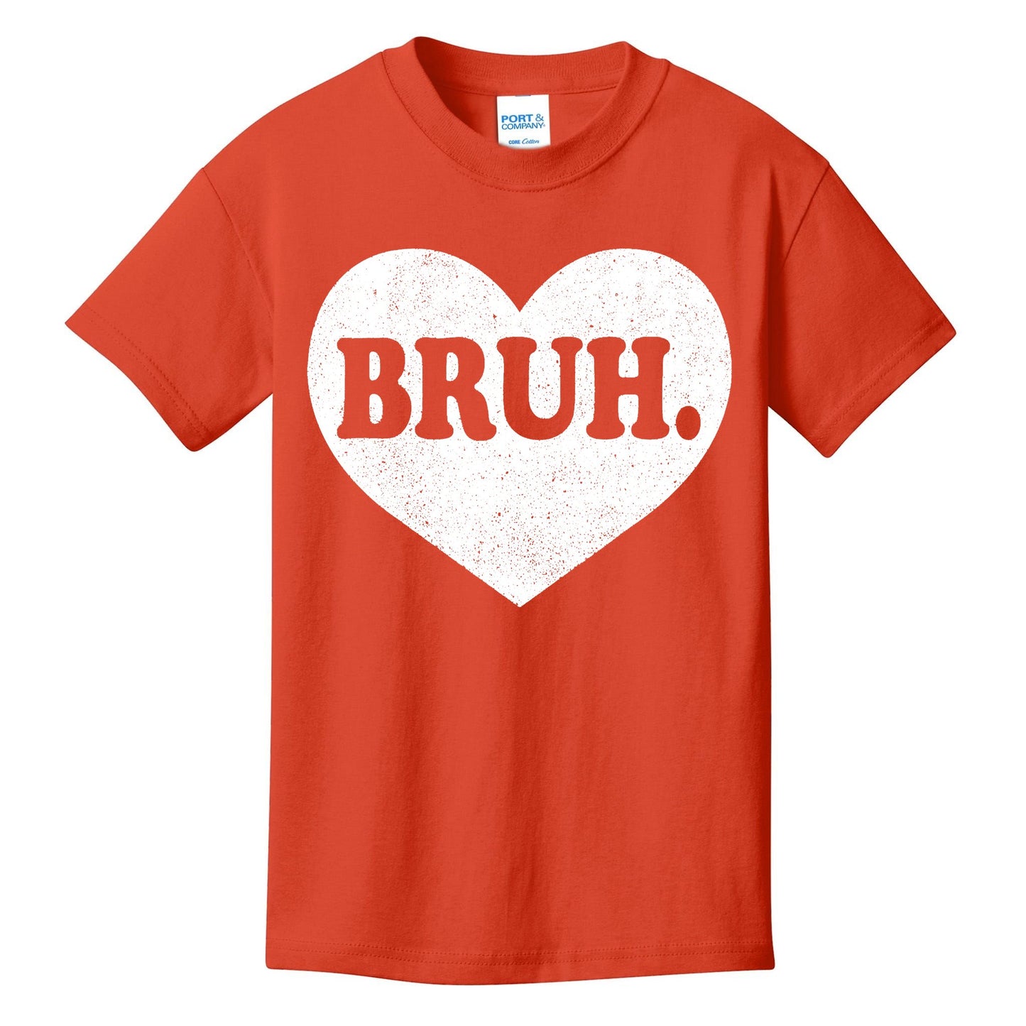Bruh Meme Funny Saying Funny Retro Valentine Kids T-Shirt