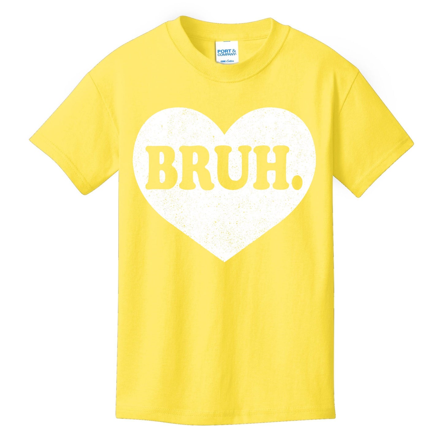 Bruh Meme Funny Saying Funny Retro Valentine Kids T-Shirt