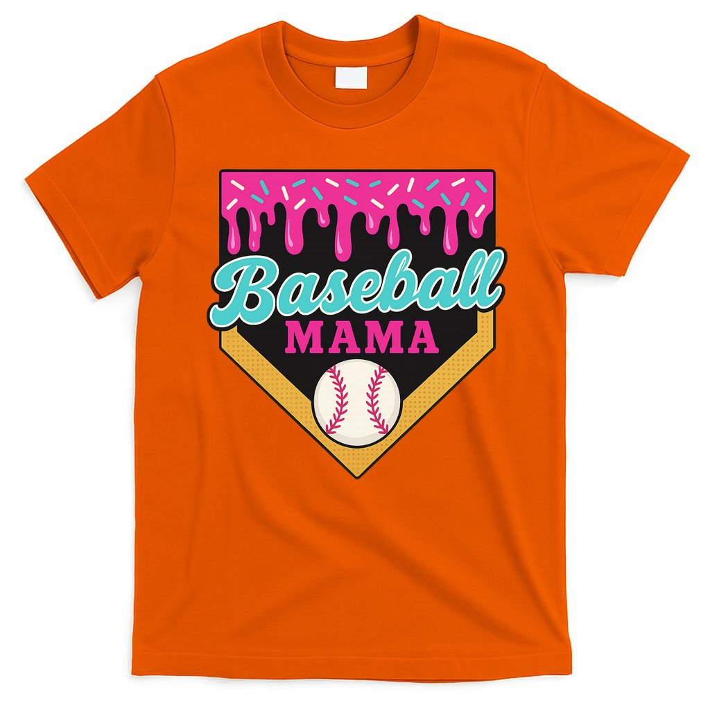 Baseball Mama Ice Cream Drip T-Shirt