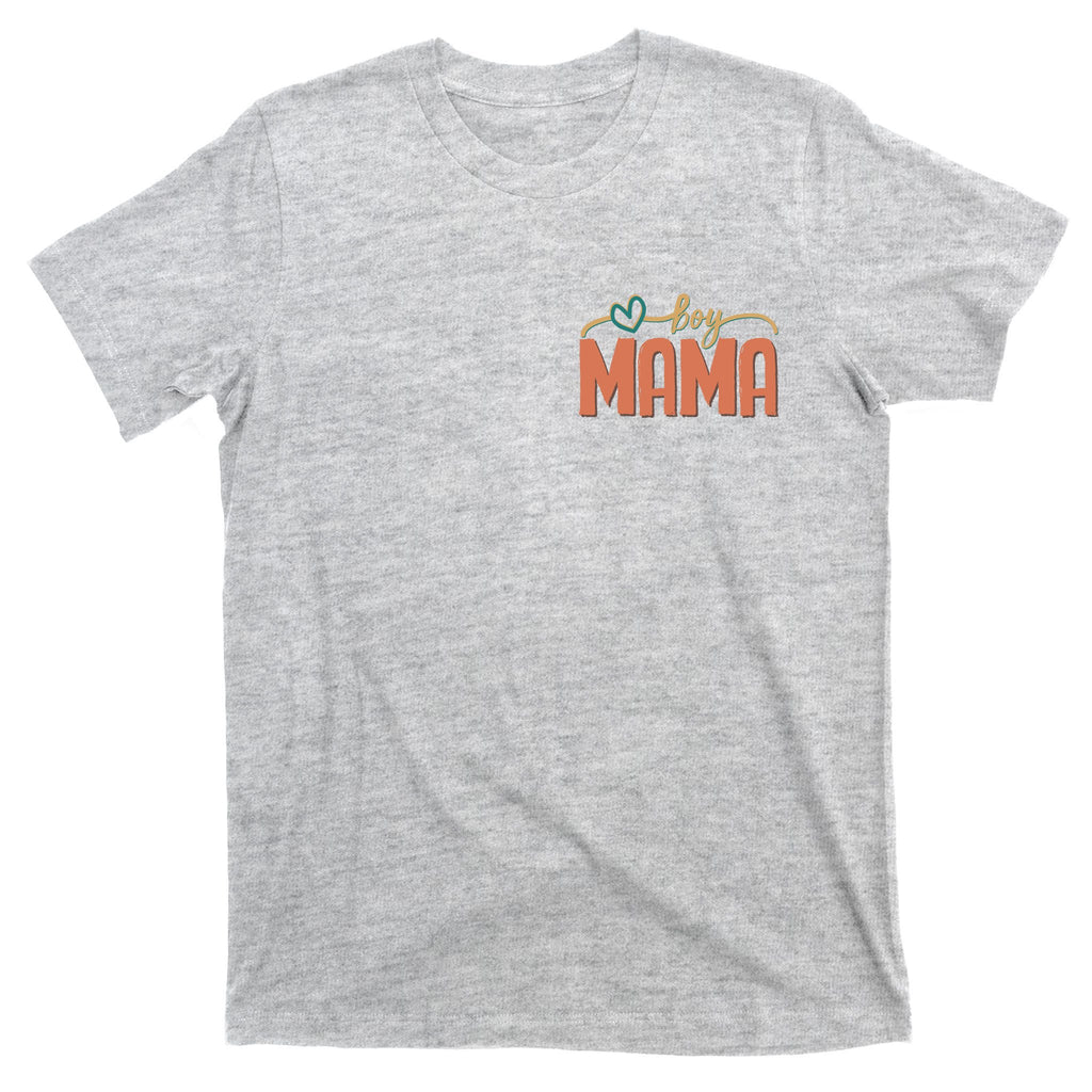 Boy Mom Ma Mama Bruh Funny Front & Back T-Shirt