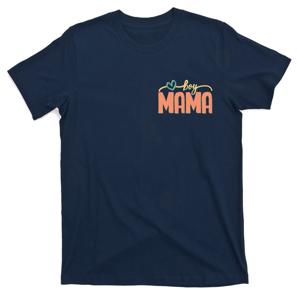 Boy Mom Ma Mama Bruh Funny Front & Back T-Shirt