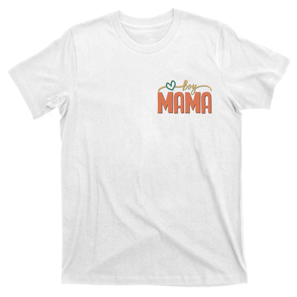 Boy Mom Ma Mama Bruh Funny Front & Back T-Shirt