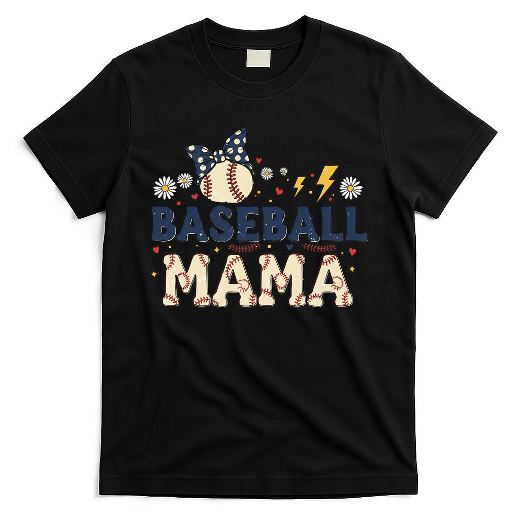 Baseball Mama Retro T-Shirt