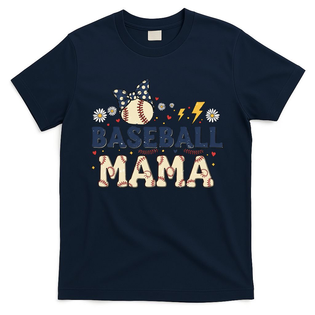 Baseball Mama Retro T-Shirt
