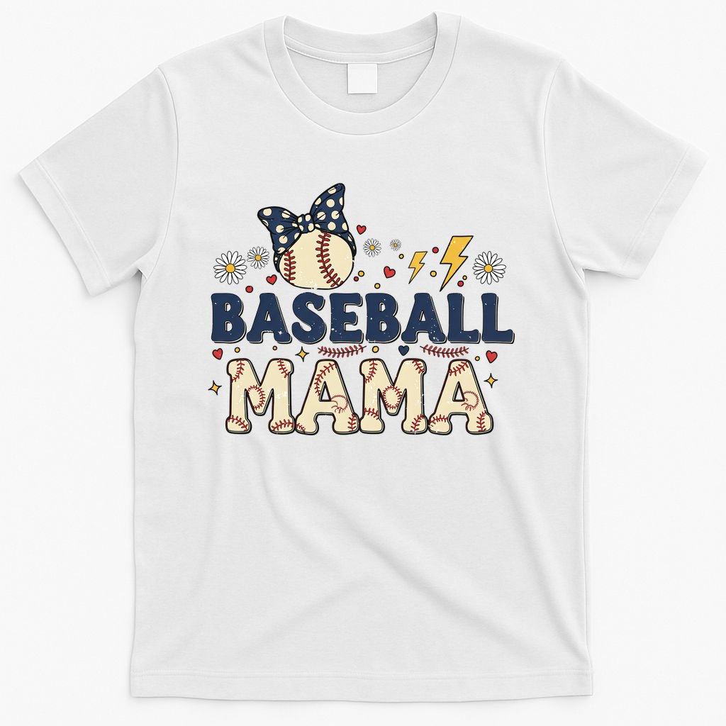 Baseball Mama Retro T-Shirt