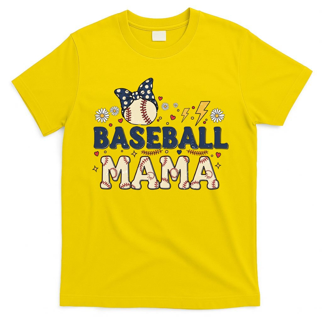 Baseball Mama Retro T-Shirt