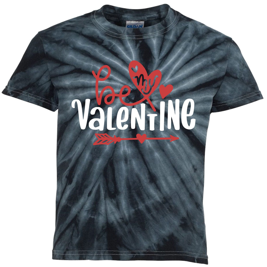 Be My Valentine Cute Gift Kids Tie-Dye T-Shirt