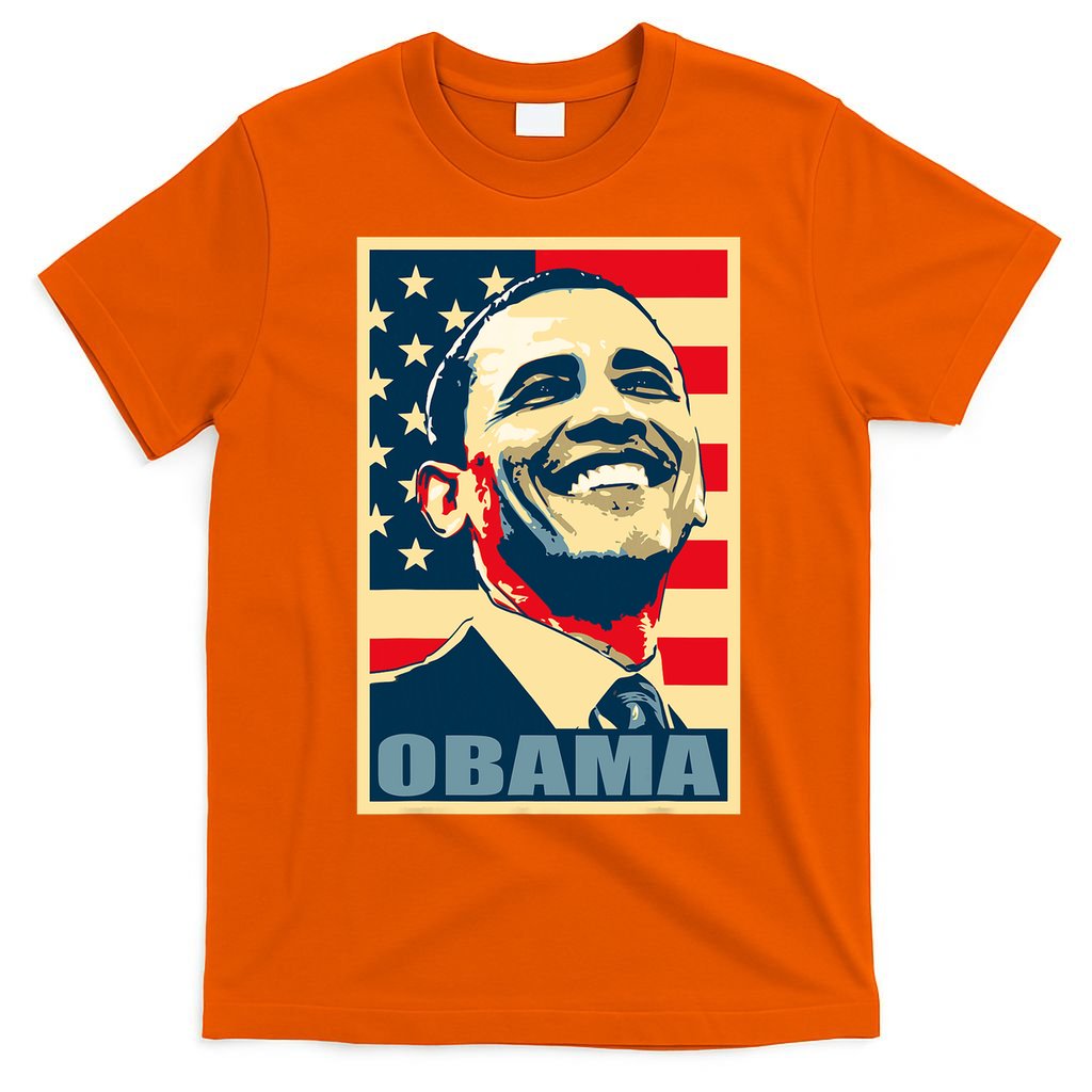 Barack Obama President 44 American Flag Happy Democrat T-Shirt