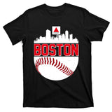 Boston Skyline Fenway Baseball Sports Logo T-Shirt