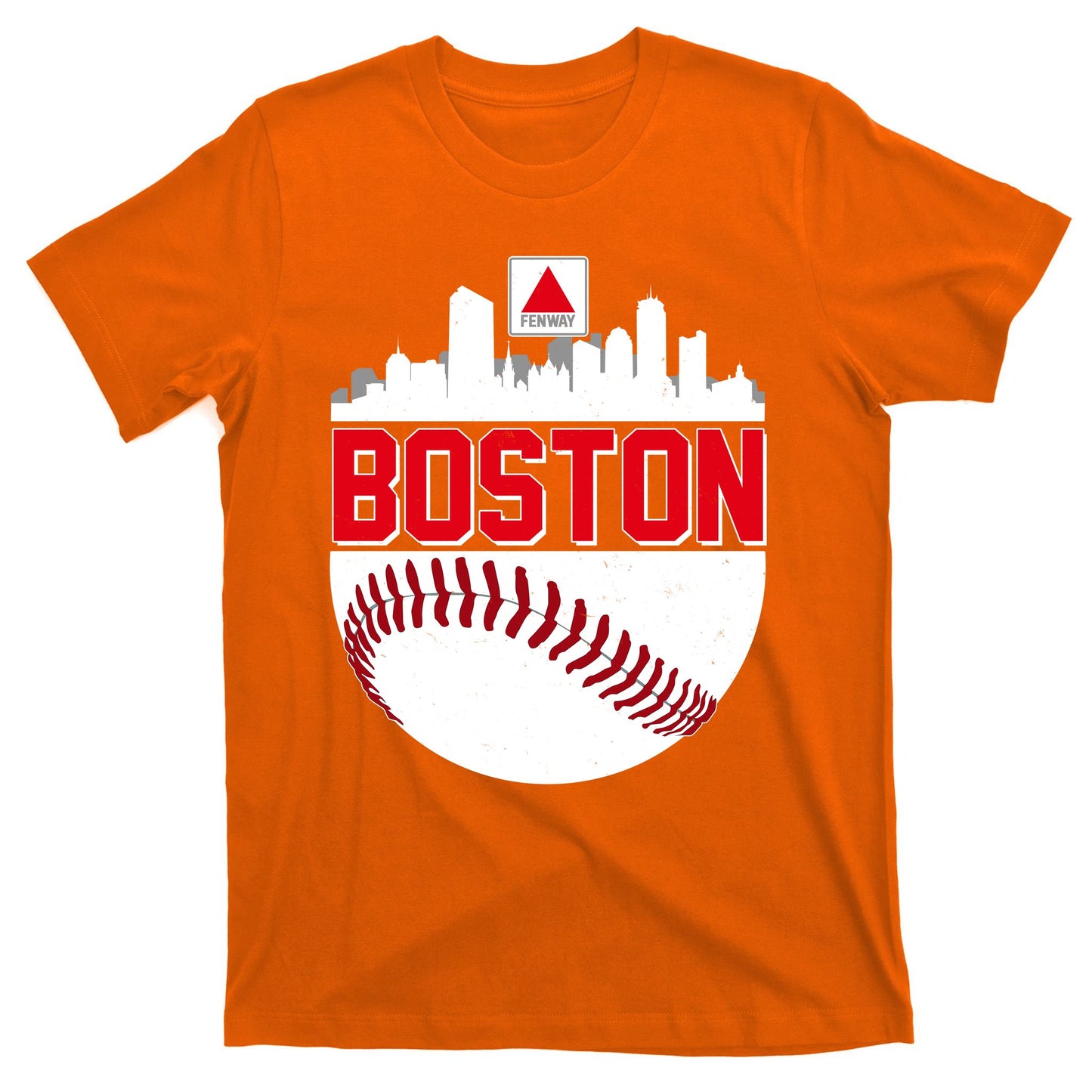 Boston Skyline Fenway Baseball Sports Logo T-Shirt